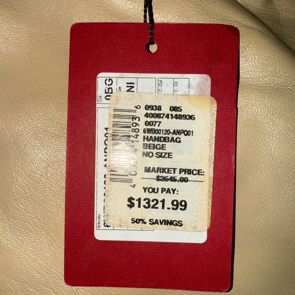 Valentino Garavani Beige Leather Rose Tote - Picture 5 of 16